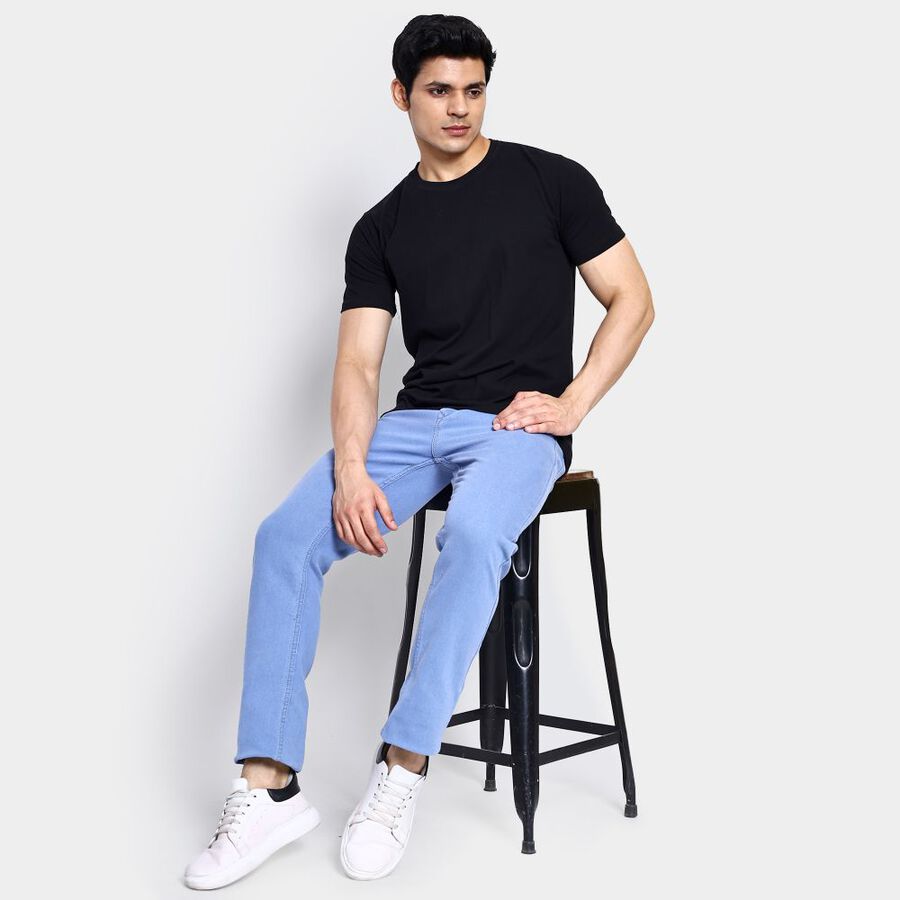 Men's Slim Fit Jeans, हल्का नीला, large image number null